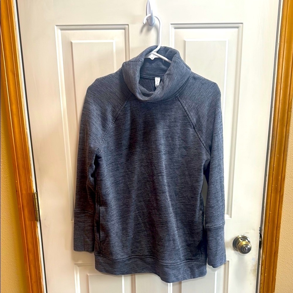 Lululemon To You Tunic Heathered Core Dark Gray Size 8 Pullover Hoodie